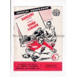 1957 GLASGOW CUP FINAL Programme for Rangers v Third Lanark 18/12/1957 at Ibrox Stadium. Good