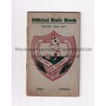 SOUTH WALES & MONMOUTH OFFICIAL RULE BOOK 1926/7 40 pages. Good