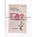 1938/9 NORTHAMPTON TOWN v NEWPORT COUNTY Programme for the League match at Northampton 14/1/1939,