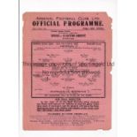 ARSENAL V TOTTENHAM HOTSPUR Single sheet programme for the Football League South match 22/4/1944