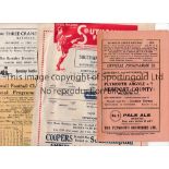 1946/7 NEWPORT COUNTY AWAYS Seven away programmes at Plymouth tape on spine score on the front,