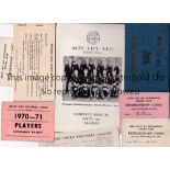 BATH CITY MEMORABILIA 1959/0 Complete results published by Bath, three membership cards from