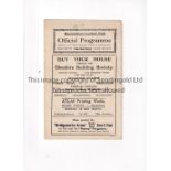 1937/8 MACCLESFIELD v BUXTON Programme for the Cheshire County league game at Macclesfield 28/8/1937