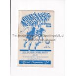 1937/8 QUEENS PARK RANGERS v NEWPORT COUNTY Programme for the League match at Rangers 6/11/1937
