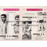 ARSENAL Two Soccer Magazine issue programmes for Friendlies in Malta v Fliriana 18/5/1969 and