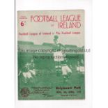 LEAGUE OF IRELAND V FOOTBALL LEAGUE Programme for the match in Dublin 4/4/1951 slight horizontal