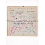 BOURNEMOUTH & BOSCOMBE ATHLETIC AUTOGRAPHS 1947/8 A lined sheet signed by 28 players. Generally