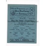 WEST HAM UNITED Single sheet programme for the home FLS match v Crystal Palace 28/4/1945, horizontal