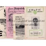 SCOTTISH PROGRAMMES Twelve programmes: 1954/5 Hearts v Hibernian X 2 one with writing on cover and