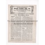 ARSENAL Programme for the home League match v Chelsea 6/12/1920, horizontal crease and