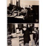 TOM WHITTAKER COLLECTION / ARSENAL Two 8" X 6" b/w Press photos of office workers at Highbury. Good