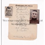 BIRMINGHAM Twelve Birmingham autographs from the 1933/34 season on an autograph page. Generally