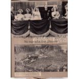 THE ROYAL FAMILY A scrapbook from the 1940's with many newspaper cuttings of various members of