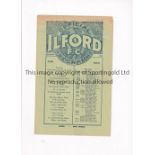 ILFORD V WEALDSTONE 1928 Programme for the Amateur Cup tie at Ilford 22/12/1928, slightly creased