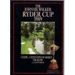 1989 RYDER CUP Programme for the Belfry 22-24/9/1989 in which Europe retained the trophy.