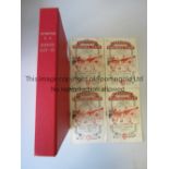 1952/53 LIVERPOOL Five home programmes housed in a red binder. Includes Portsmouth, Arsenal, PNE,