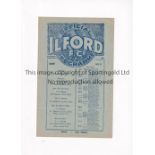 ILFORD Home South Essex Charity Cup programme v Dagenham Town 29/8/1932, slight horizontal