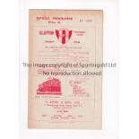AT CLAPTON FC: ILFORD V WALTHAMSTOW AVENUE 1939 Programme for the South Essex Football Combination