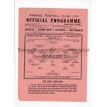 ARSENAL Home single sheet programme for the FLS match v Fulham 22/1/1944 heavily folded, team