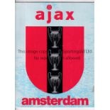 1973 EUROPEAN CUP FINAL Ajax v Juventus played 30/5/1973 in Belgrade. Official 44-page ''Ajax