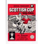 1959 SCOTTISH CUP SEMI-FINAL Programme for St. Mirren v Celtic at Hampden 4/4/1959. Very good