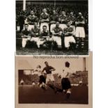TOTTENHAM HOTSPUR V CARDIFF CITY Six b/w photographs of various size, one of which has a date