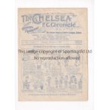CHELSEA V ARSENAL 1924 Programme for the League match at Chelsea 5/1/1924, horizontal fold and