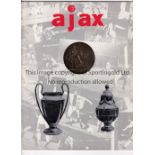 11972 EUROPEAN CUP FINAL Ajax v Inter Milan played 31/5/1972 in Rotterdam. Official 40-page ''Ajax