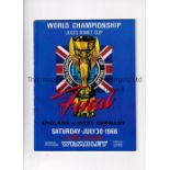 1966 WORLD CUP An original season ticket wallet and a reproduced Final programme. Good