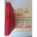 1950/51 LIVERPOOL Seven home programmes housed in a red binder. Includes Middlesbrough,