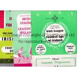 IRISH LEAGUE V LEAGUE OF IRELAND Four programmes for matches in Belfast, 19/4/1954, very slight