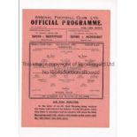 ARSENAL Home single sheet programme for the FLS match v West Ham United 21/10/1944, slightly creased