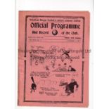 TOTTENHAM HOTSPUR V ARSENAL 1931 Programme for the London Combination match at Tottenham 12/12/1931,