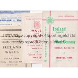 YOUTH & SCHOOLBOY INTERNATIONALS Nine programmes: England Schools v Ireland 1958 at Watford, Germany