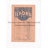 ILFORD Home Amateur Cup tie programme v Stanhope 6/2/1932, slight horizontal creases. Generally