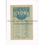 ILFORD Home London Charity Cup programme v Barnet 19/3/1932, slight horizontal creases. Generally