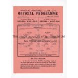 ARSENAL Home single sheet programme for the FLS match v Brighton & Hove 7/10/1944 slightly