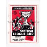 1956 SCOTTISH LEAGUE CUP FINAL Programme for Celtic v Partick Thistle 27/10/1956, slightly rusty