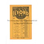 ILFORD FC Programme for the home League match v St. Alban's City 15/9/1932, slightly creased.