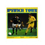 SEX PISTOLS Programme for Ipswich Town v Liverpool 4/12/1976 including the famous "Anarchy In The