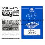 ARSENAL AWAY YOUTH CUP MATCHES Two programmes for the Youth Cup Final at Everton dated 3/5/65 and