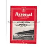 1953/4 SCUNTHORPE UNITED V PORTSMOUTH FAC AT ARSENAL Programme for the FA Cup 2nd Replay at Highbury