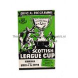 SCOTTISH LEAGUE CUP SEMI-FINAL 1950 Programme for Hibernian v Queen of the South 7/10/1950 at Hearts