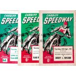 CARDIFF SPEEDWAY PROGRAMMES 1951/2 Eleven speedway programmes for the matches at Cardiff. One with