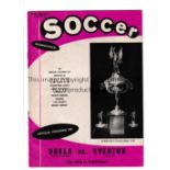 EVERTON Programme for the International Soccer match v Dukla Prague 6/8/1961 at the Polo Grounds,