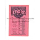 ILFORD FC Programme for the home League match v Oxford City 21/4/1934, slightly creased. Generally