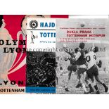 TOTTENHAM HOTSPUR Three programmes for away European ties v Dukla Prague 61/2, Olympique Lyonnais