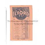 ILFORD FC Programme for the home Amateur Cup match v The Casuals 16/12/1933. folded and slightly