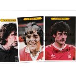 TOPPS SPOTLIGHTS CARDS AUTOGRAPHS Six from a set issued c.1980, Paul Mariner, Gordon McQueen,