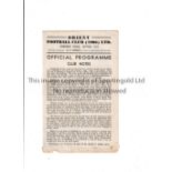 1944/5 ORIENT V ARSENAL Programme for the South Cup game at Orient dated 3/3/45. Some fraying at the